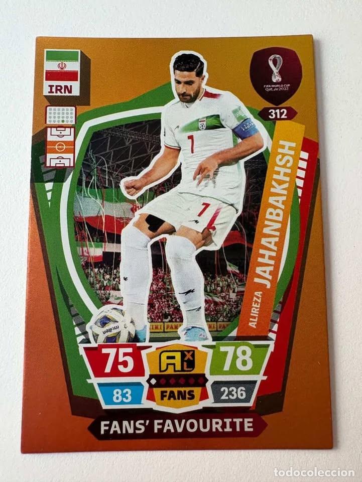 Coleccionismo deportivo: Alireza Jahanbakhsh Ir&aacute;n Fans' Favourite 312 Adrenalyn Mundial Qatar 2022