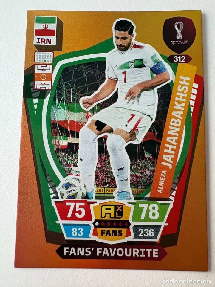 Coleccionismo deportivo: Alireza Jahanbakhsh Ir&aacute;n Fans' Favourite 312 Adrenalyn Mundial Qatar 2022