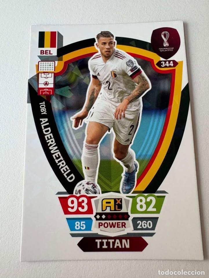 Coleccionismo deportivo: Toby Alderweireld B&eacute;lgica Titan 344 Adrenalyn Mundial Qatar 2022