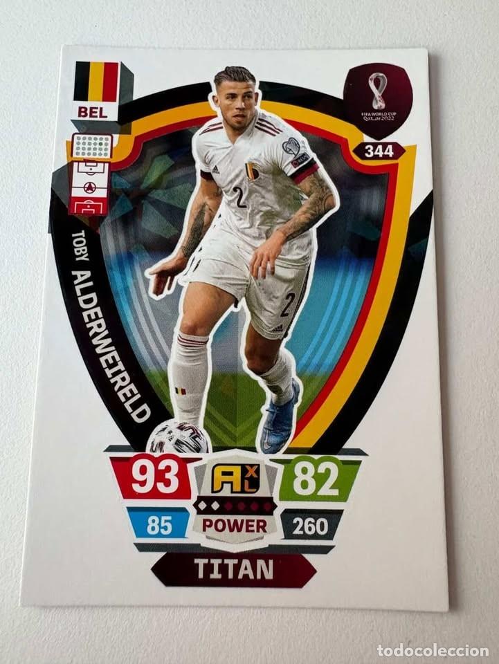 Coleccionismo deportivo: Toby Alderweireld B&eacute;lgica Titan 344 Adrenalyn Mundial Qatar 2022