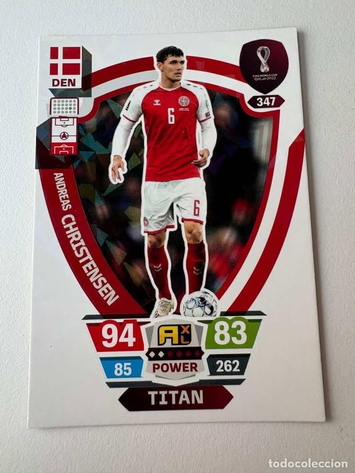 Coleccionismo deportivo: Andreas Christensen Dinamarca Titan 347 Adrenalyn Mundial Qatar 2022