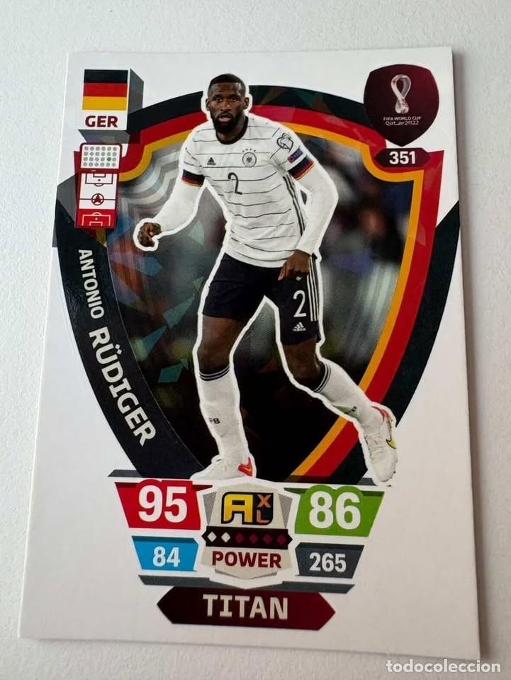 Coleccionismo deportivo: Antonio R&uuml;diger Alemania Titan 351 Adrenalyn Mundial Qatar 2022