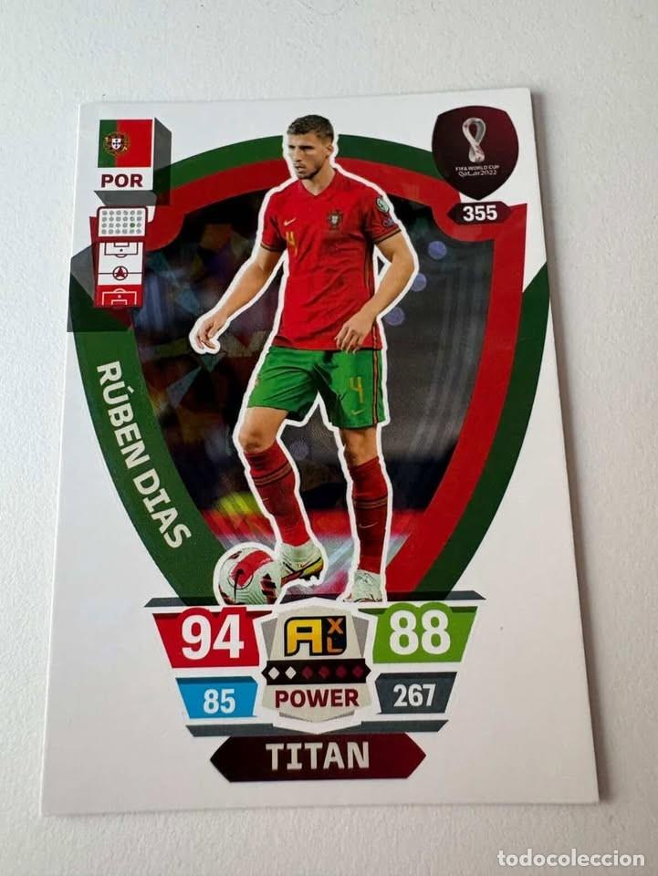 Coleccionismo deportivo: Rub&eacute;n Dias Portugal Titan 355 Adrenalyn Mundial Qatar 2022