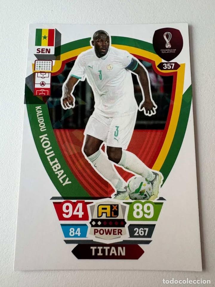 Coleccionismo deportivo: Kalidou Koulibaly Senegal Titan 357 Adrenalyn Mundial Qatar 2022