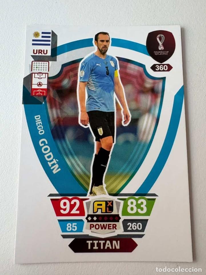 Coleccionismo deportivo: Diego God&iacute;n Uruguay Titan 360 Adrenalyn Mundial Qatar 2022
