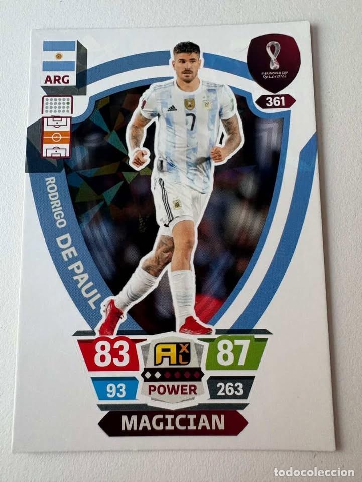 Coleccionismo deportivo: Rodrigo De Paul Argentina Magican 361 Adrenalyn Mundial Qatar 2022