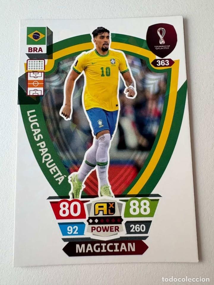 Coleccionismo deportivo: Lucas Paquet&aacute; Brasil Magican 363 Adrenalyn Mundial Qatar 2022