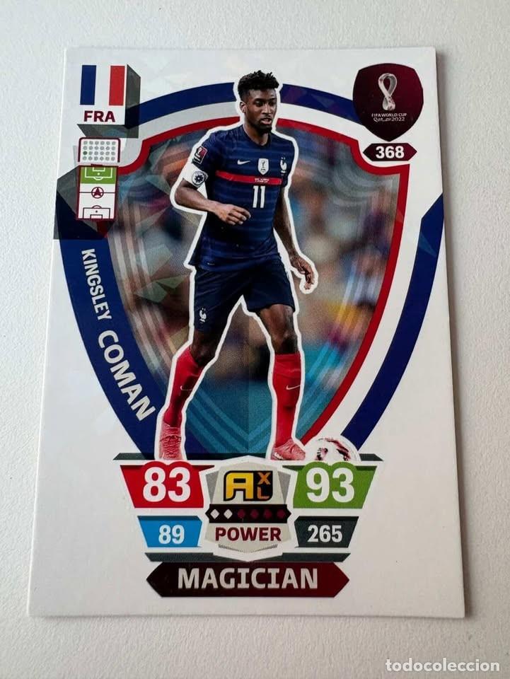 Coleccionismo deportivo: Kingsley Coman Francia Magican 368 Adrenalyn Mundial Qatar 2022