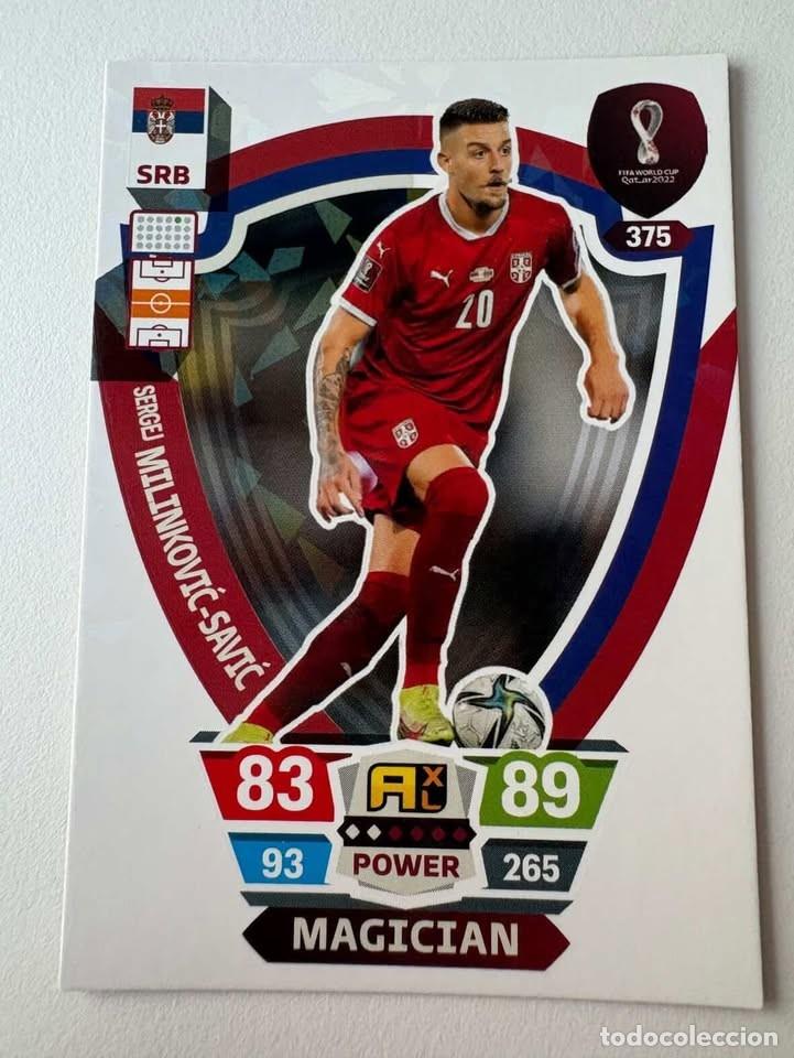 Coleccionismo deportivo: Sergej Milinkovic-Savic Serbia Magican 375 Adrenalyn Mundial Qatar 2022
