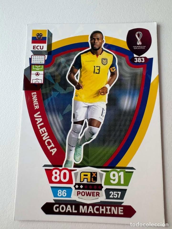 Coleccionismo deportivo: Enner Valencia Ecuador Goal Machine 383 Adrenalyn Mundial Qatar 2022