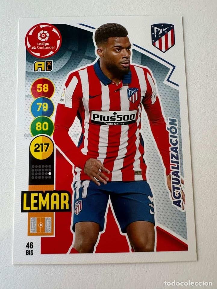 Coleccionismo deportivo: Lemar Actualizaci&oacute;n Atl&eacute;tico de Madrid 46bis Adrenalyn 2020-21