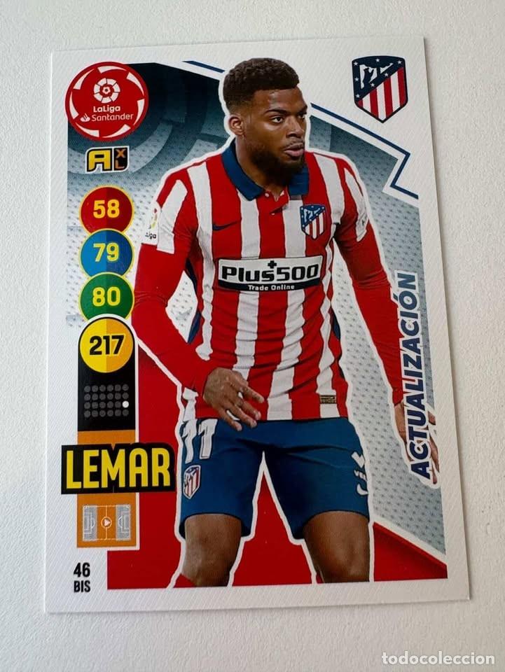 Coleccionismo deportivo: Lemar Actualizaci&oacute;n Atl&eacute;tico de Madrid 46bis Adrenalyn 2020-21