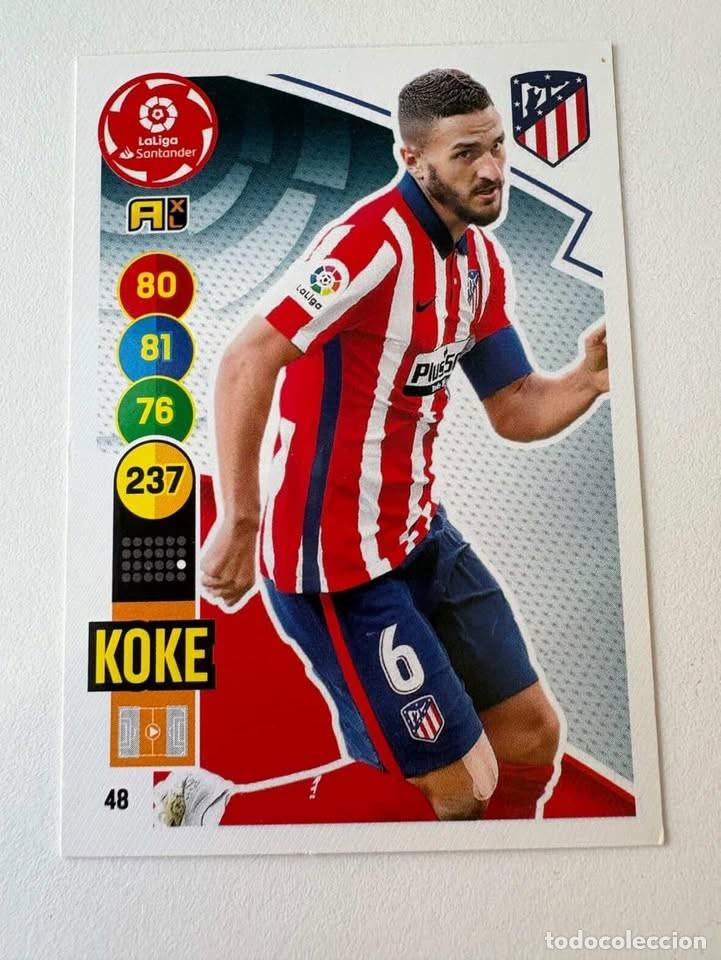 Coleccionismo deportivo: Koke Atl&eacute;tico de Madrid 48 Adrenalyn 2020-21