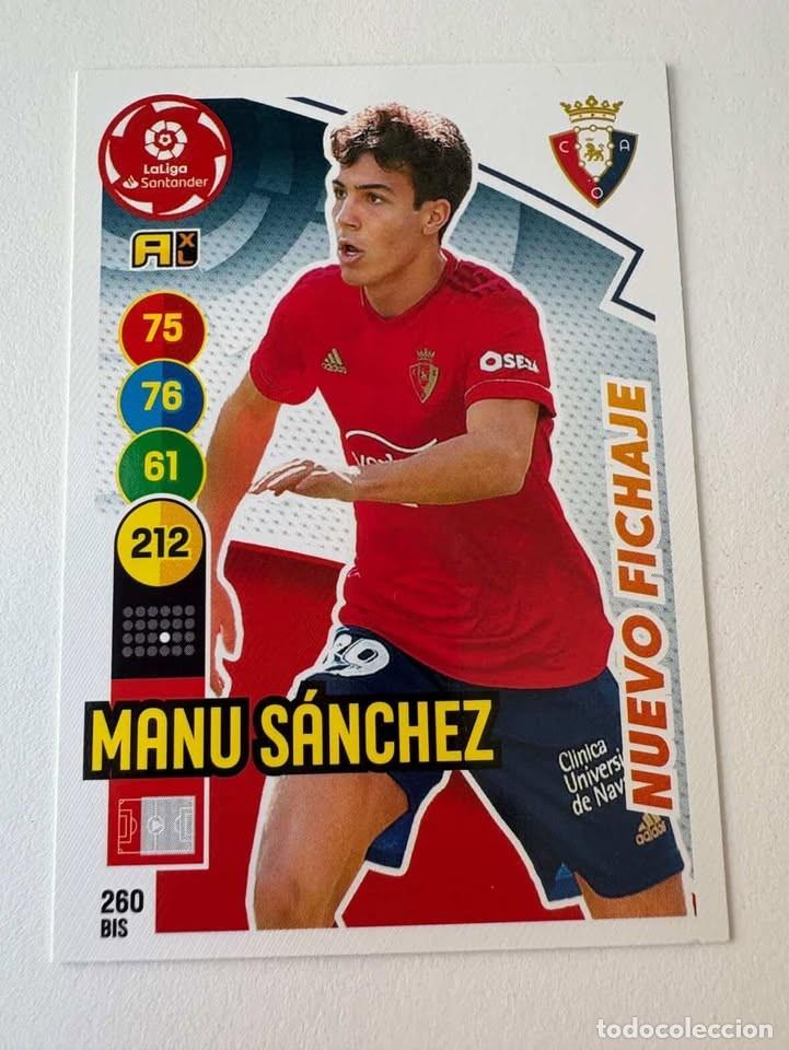 Sammelleidenschaft Sport: Manu S&aacute;nchez Nuevo Fichaje Osasuna 260bis Adrenalyn 2020-21