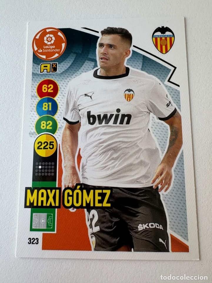 Coleccionismo deportivo: Maxi G&oacute;mez Valencia 323 Adrenalyn 2020-21