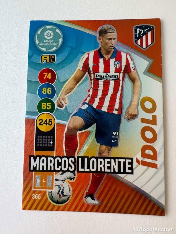 Coleccionismo deportivo: Marcos Llorente Atl&eacute;tico de Madrid &Iacute;dolo 365 Adrenalyn 2020-21