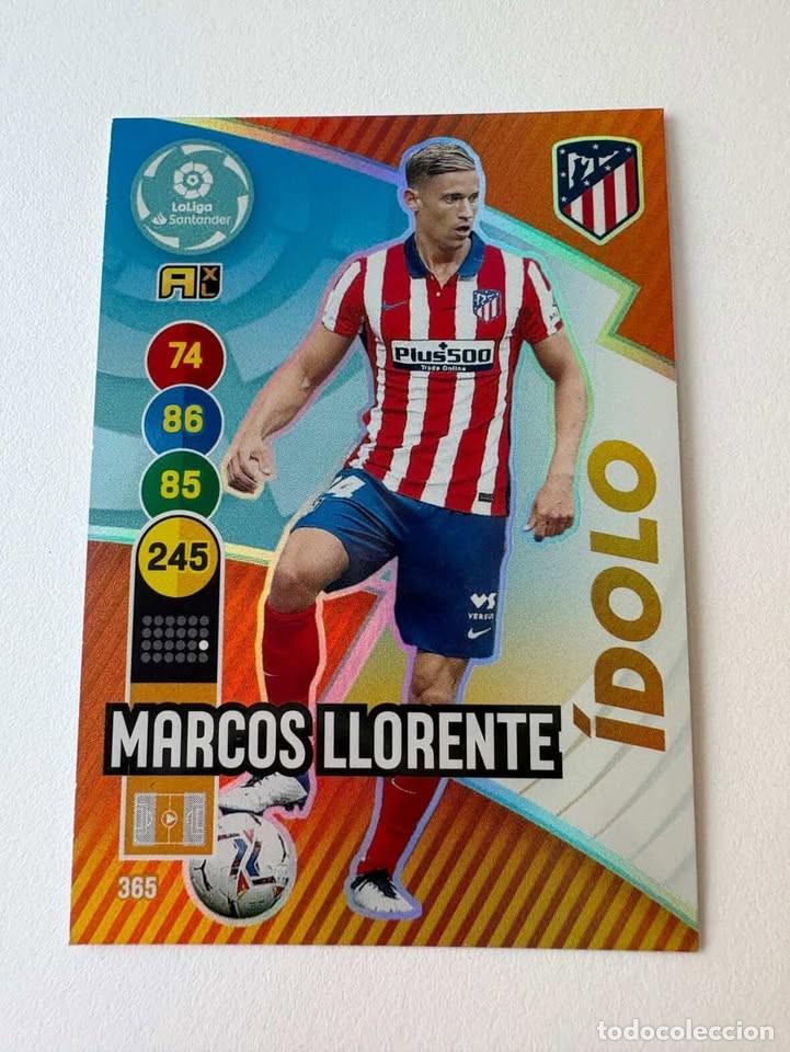 Coleccionismo deportivo: Marcos Llorente Atl&eacute;tico de Madrid &Iacute;dolo 365 Adrenalyn 2020-21