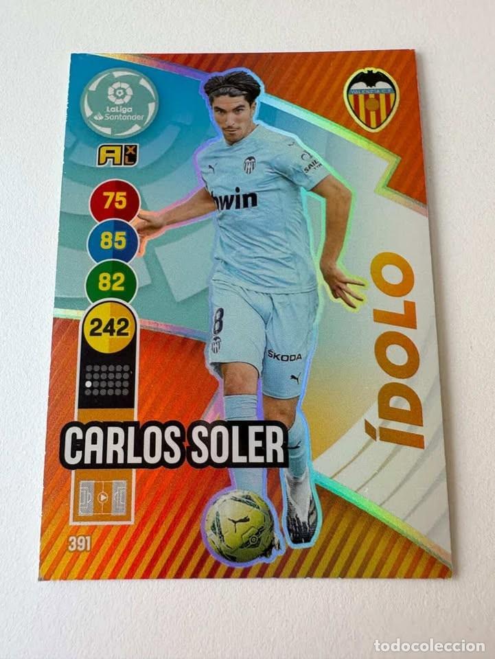 Coleccionismo deportivo: Carlos Soler Valencia &Iacute;dolo 391 Adrenalyn 2020-21