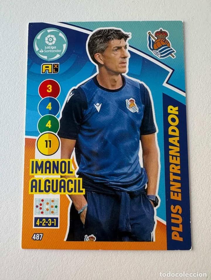 Coleccionismo deportivo: Imanol Alguacil Real Sociedad Entrenador 487 Adrenalyn 2020-21