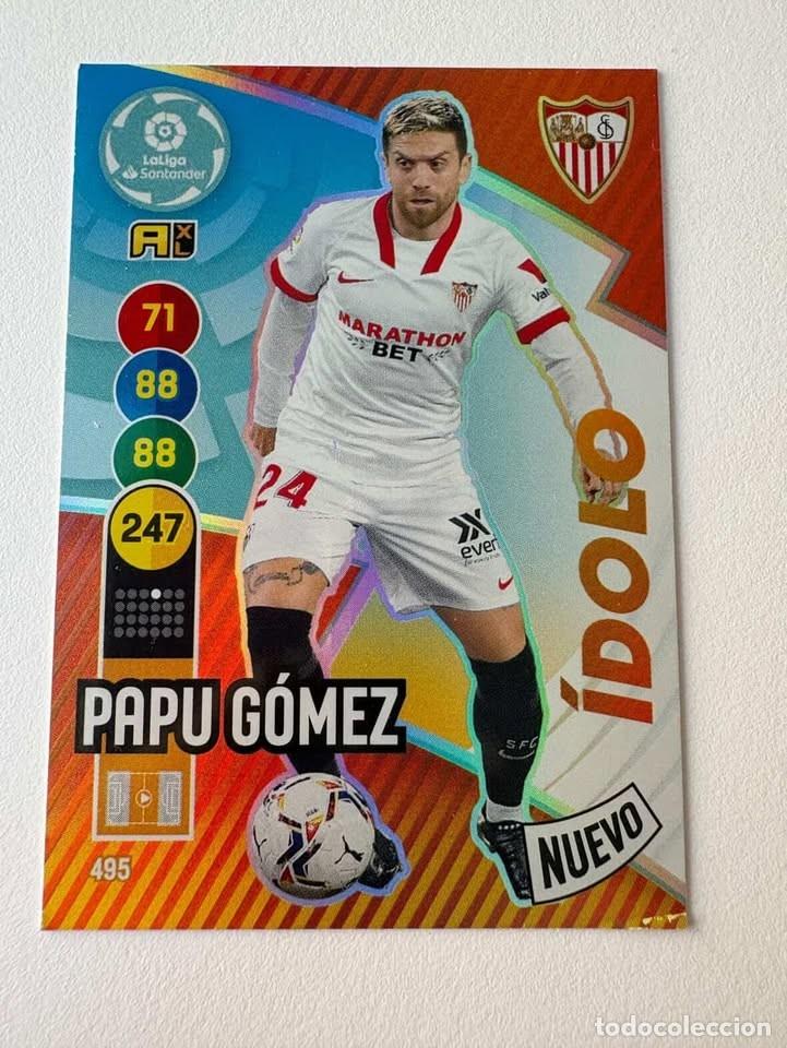 Coleccionismo deportivo: Papu G&oacute;mez Sevilla Nuevo &Iacute;dolo 495 Adrenalyn 2020-21