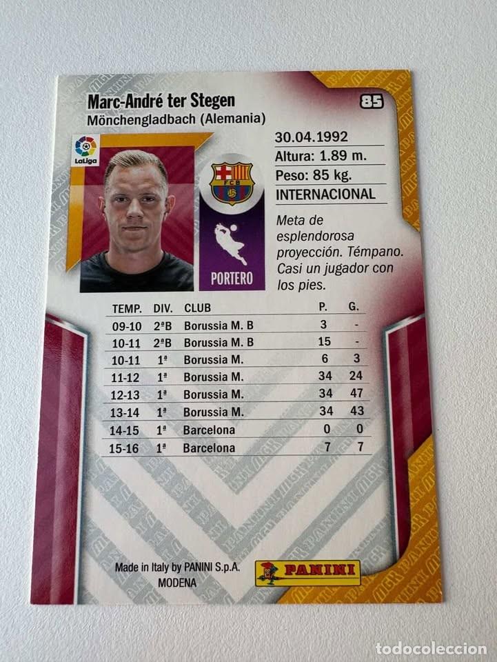 Coleccionismo deportivo: Ter Stegen Bar&ccedil;a 85 Megacracks 2016-17 - Foto 2