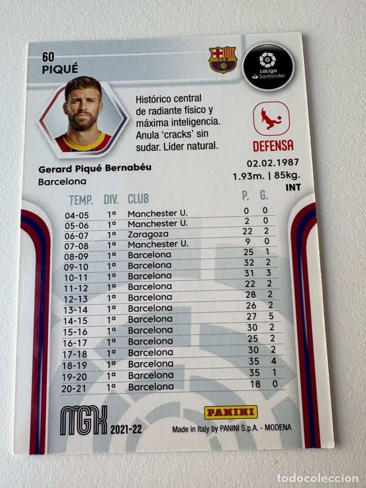 Coleccionismo deportivo: Piqu&eacute; Bar&ccedil;a 60 Megacracks 2021-22 - Foto 2