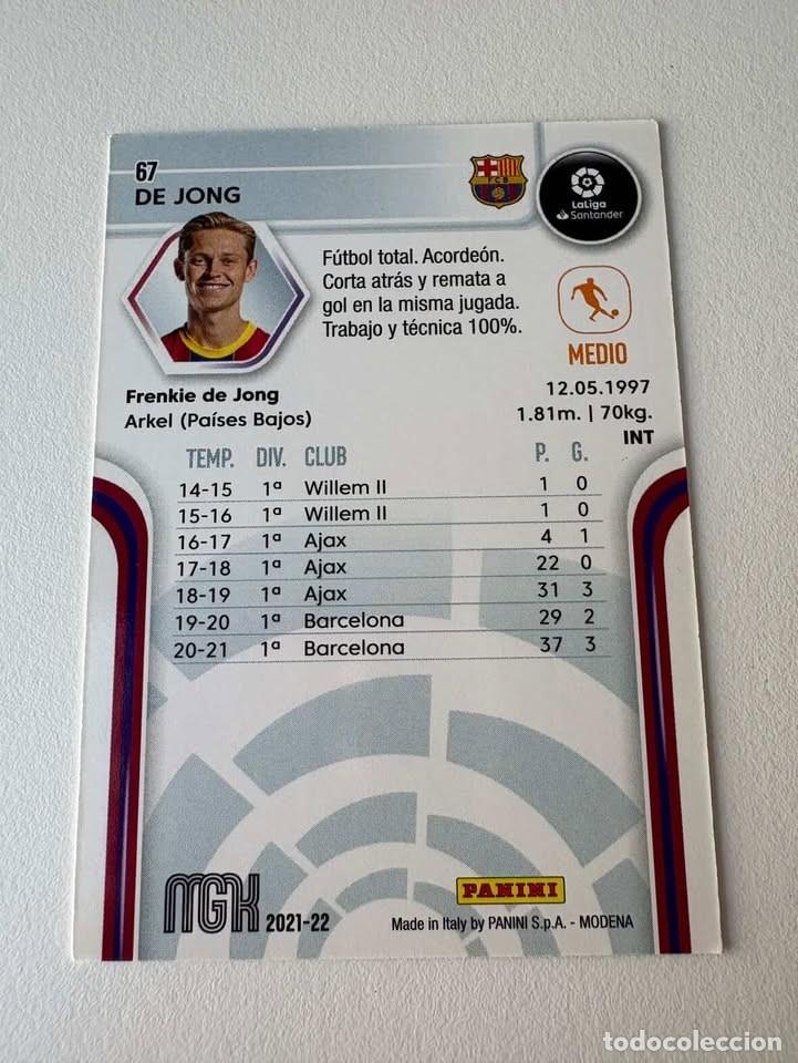 Coleccionismo deportivo: De jong Bar&ccedil;a 67 Megacracks 2021-22 - Foto 2