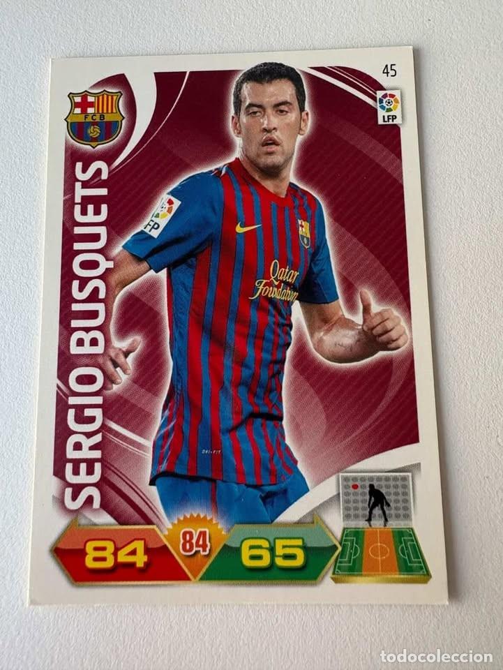 Coleccionismo deportivo: Sergio Busquets Bar&ccedil;a 45 Adrenalyn 2011-12