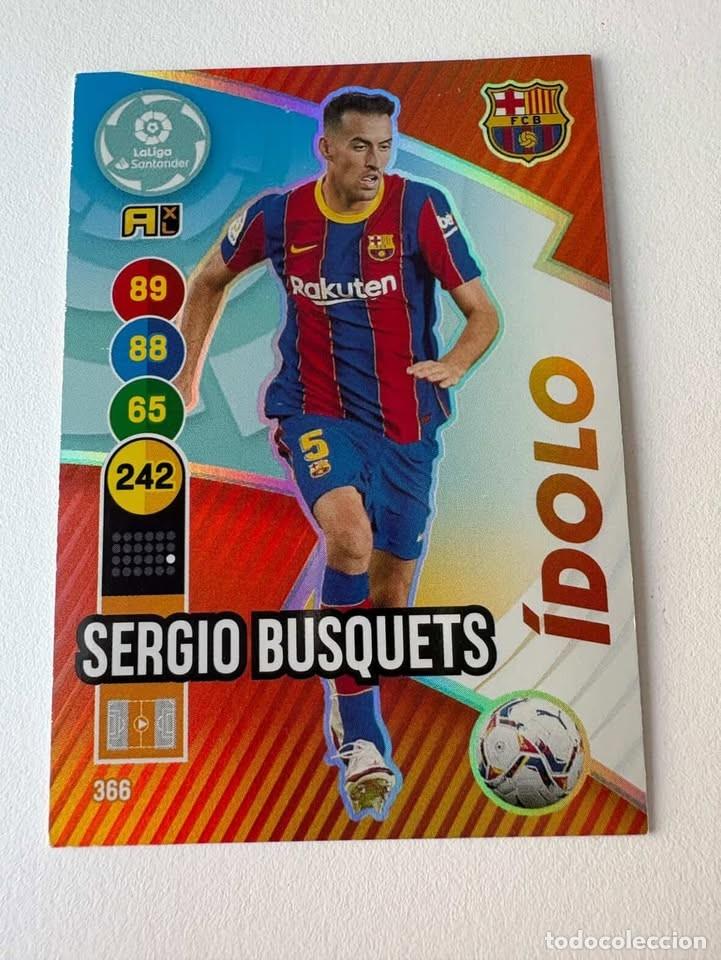 Coleccionismo deportivo: Sergio Busquets Bar&ccedil;a &Iacute;dolo 366 Adrenalyn 2020-21
