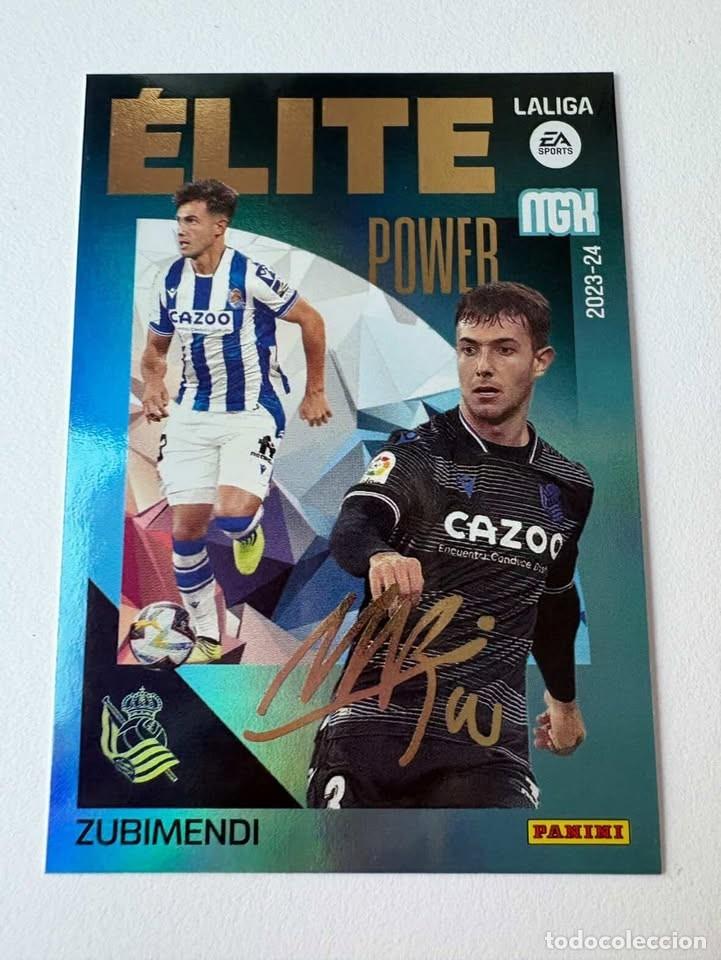 Coleccionismo deportivo: Zubimendi Real Sociedad &Eacute;lite Firmada P18 Megacracks 2023-24