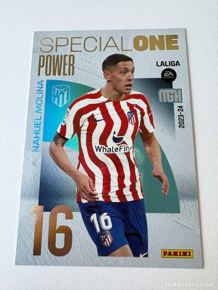 Collectionnisme sportif: Nahuel Molina Atl&eacute;tico de Madrid Special One Power P401 Megacracks 2023-24
