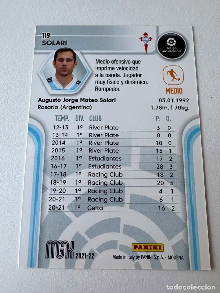 Coleccionismo deportivo: Solari Celta 119 Megacracks 2021-22 - Foto 2