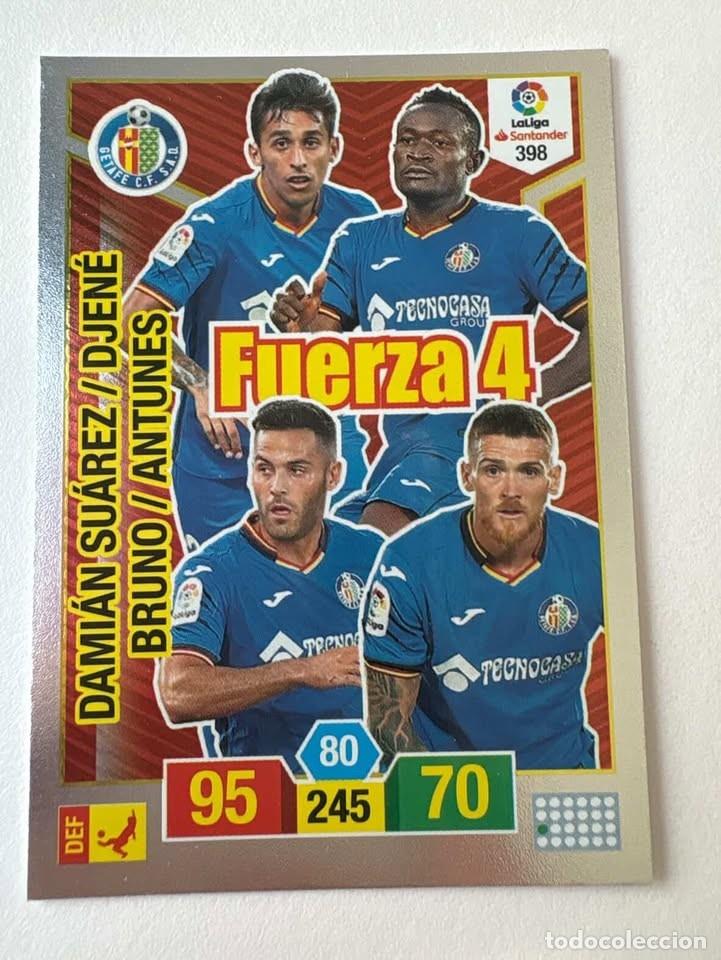 Coleccionismo deportivo: Dami&aacute;n Suarez/Djen&eacute;/Bruno/Antunez Getafe Fuerza 4 398 Adrenalyn 2018-19