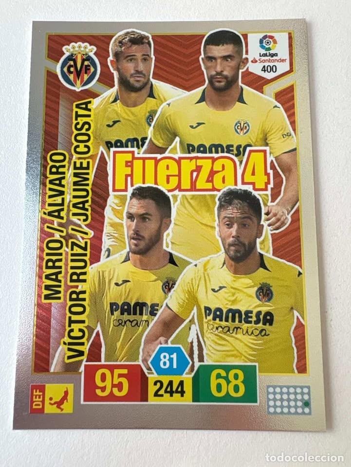 Coleccionismo deportivo: Mario/&Aacute;lvaro/Victor Ru&iacute;z/Jaume Costa Villarreal Fuerza 4 400 Adrenalyn 2018-19