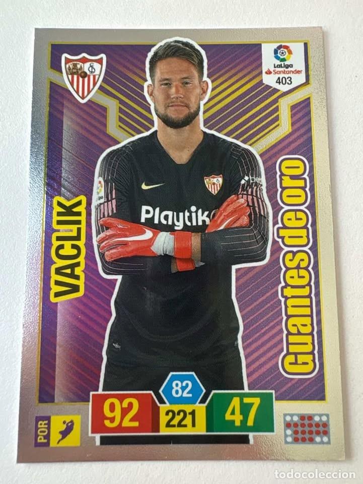 Colecionismo desportivo: Vaclik Sevilla Guantes de Oro 403 Adrenalyn 2018-19