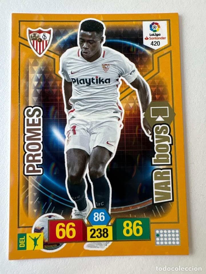 Coleccionismo deportivo: Promes Sevilla Var Boys 420 Adrenalyn 2018-19