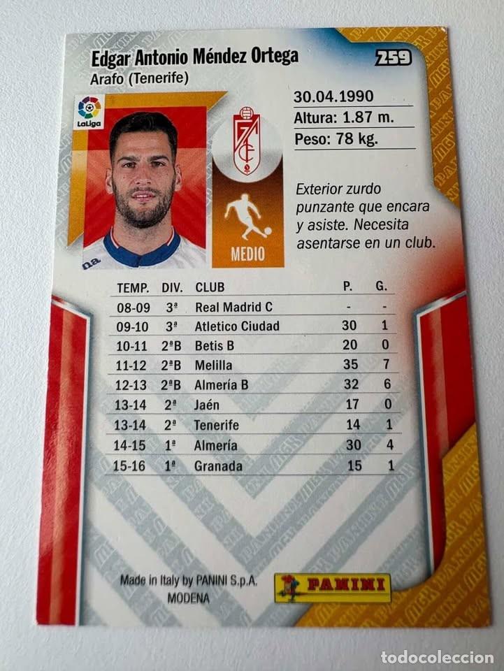 Coleccionismo deportivo: Edgar Granada 259 Megacracks 2016-17 - Foto 2