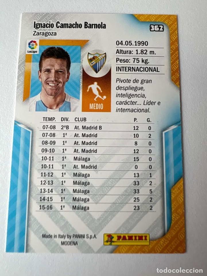 Coleccionismo deportivo: Camacho M&aacute;laga 362 Megacracks 2016-17 - Foto 2