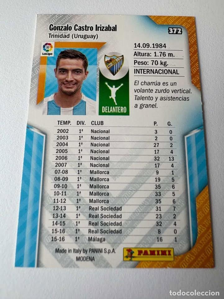 Coleccionismo deportivo: Castro M&aacute;laga 372 Megacracks 2016-17 - Foto 2