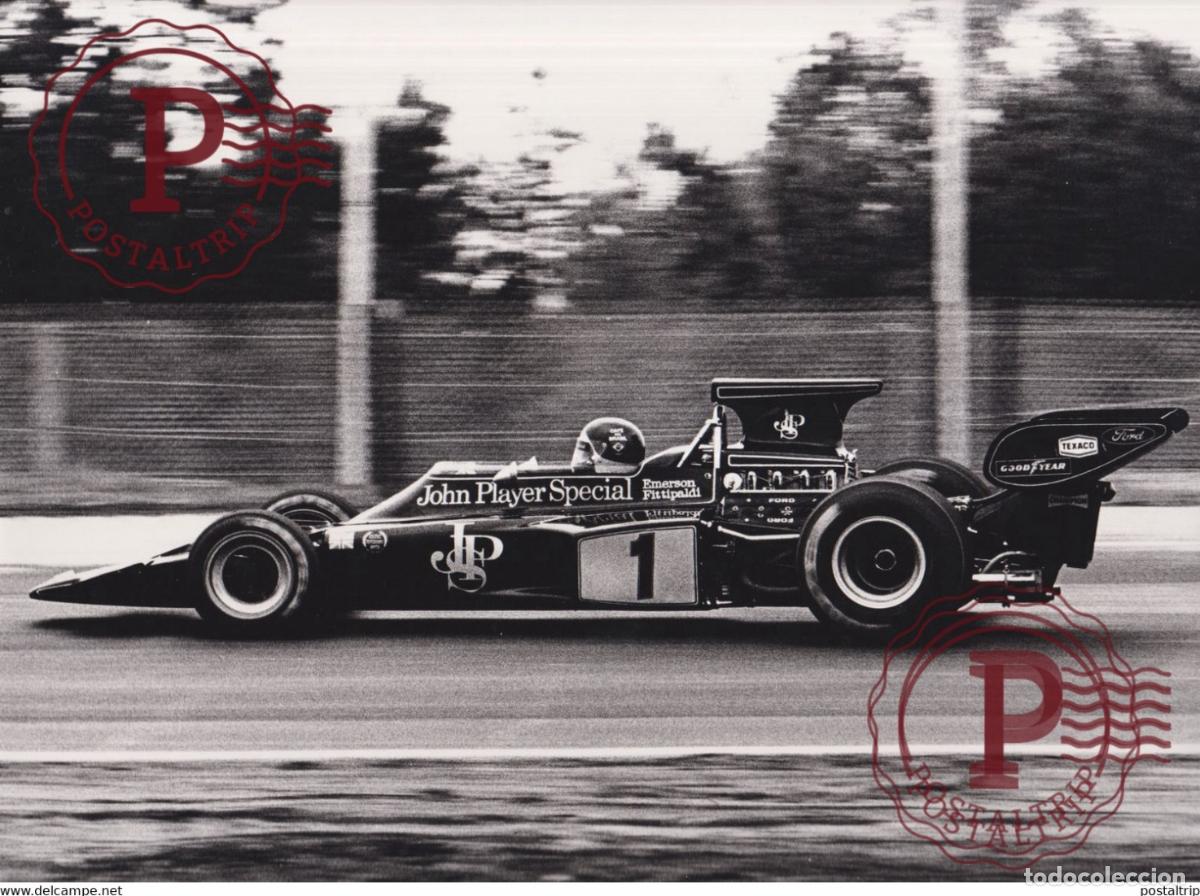 Coleccionismo deportivo: LOTUS F1 JOHN PLAYER SPECIAL EMERSON FITTIPALDI 30X24CM FORMULA FORMULE