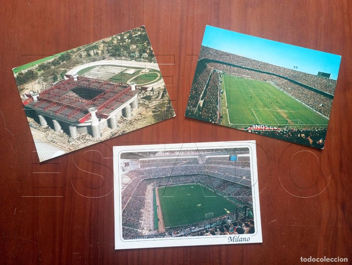 Coleccionismo deportivo: MILAN MILANO SAN SIRO ESTADIO 3 POSTALES ANTIGUAS J10