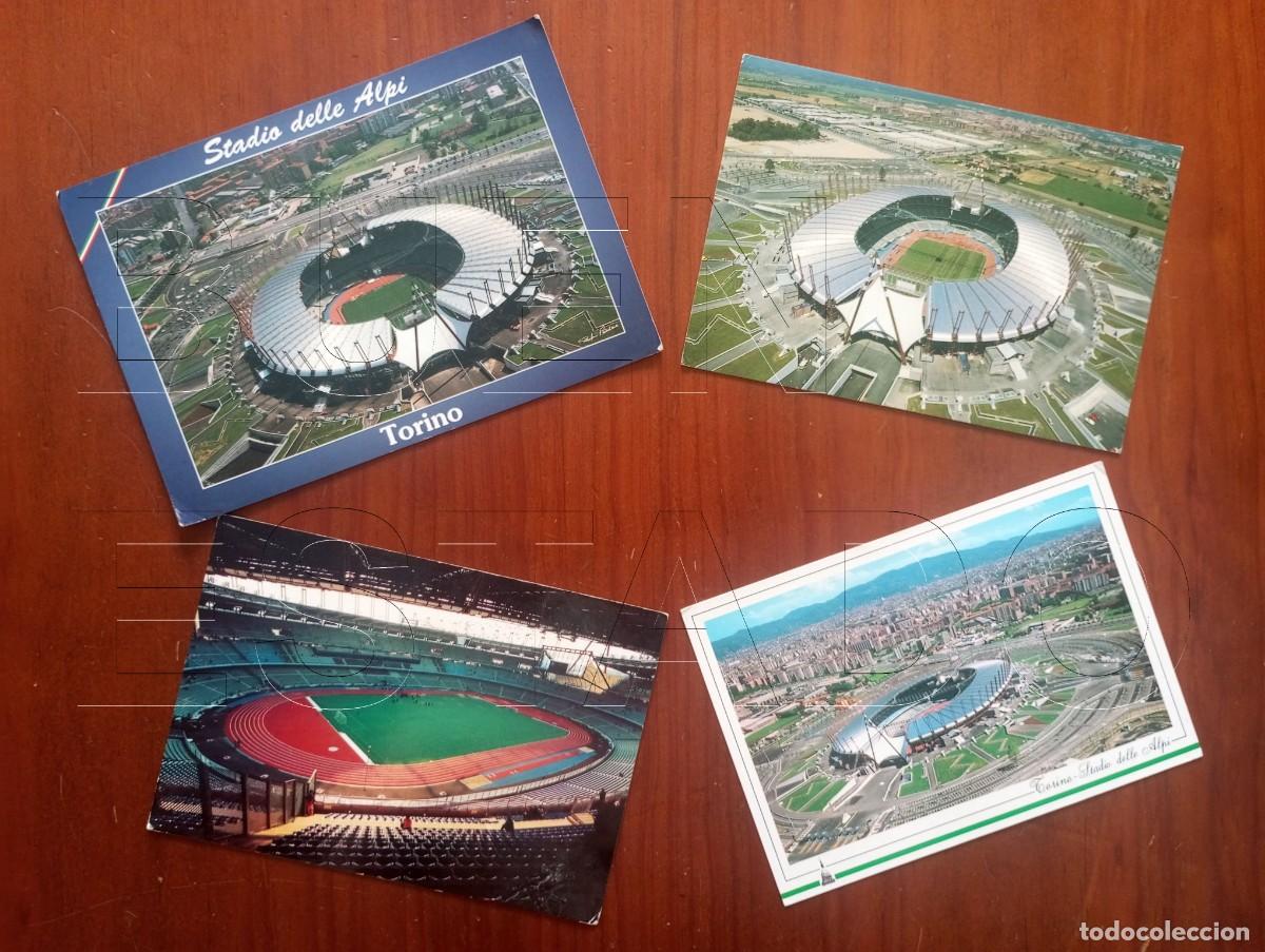 Coleccionismo deportivo: TORINO TURIN STADIO ESTADIO DELLE ALPI 4 POSTALES ANTIGUAS J10