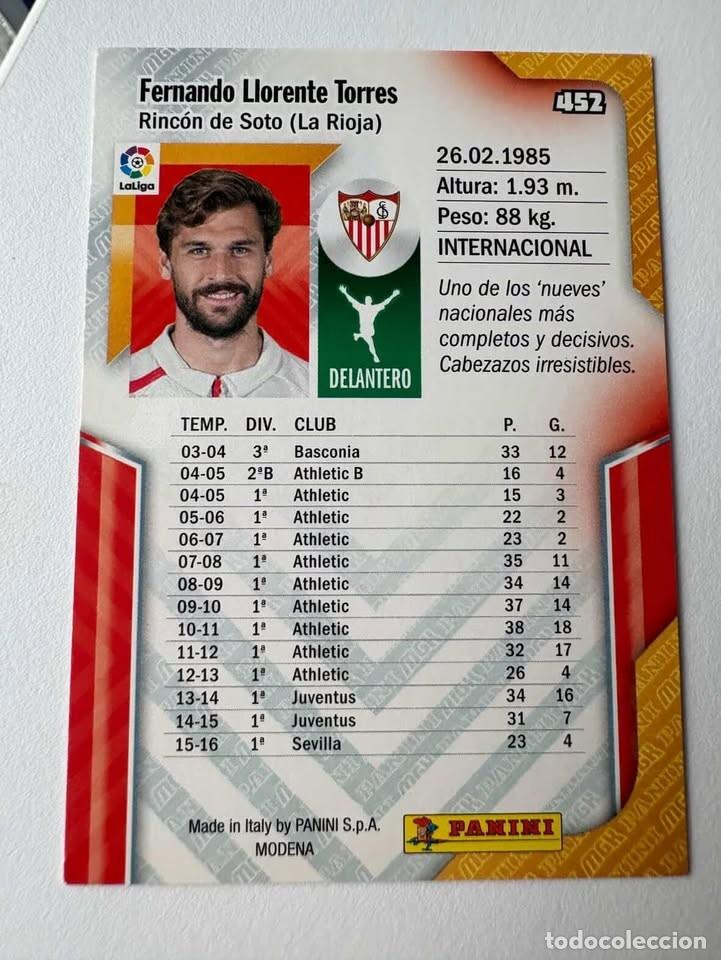 Coleccionismo deportivo: Llorente Sevilla 452 Megacracks 2016-17 - Foto 2