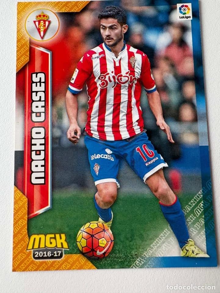 Coleccionismo deportivo: Nacho Cases Sporting De Gij&oacute;n 471 Megacracks 2016-17