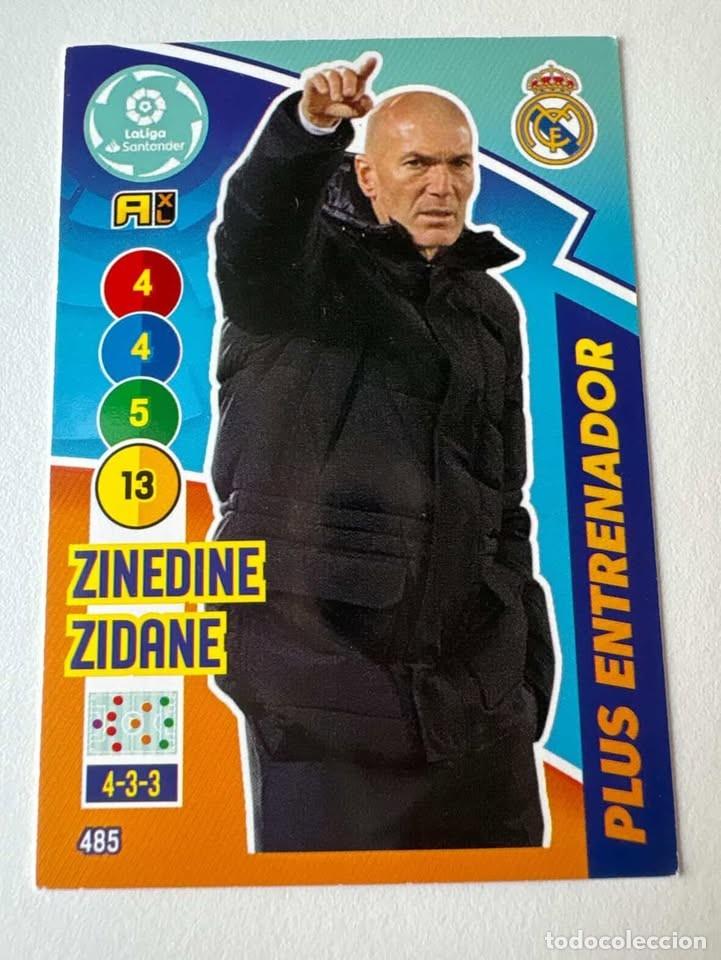 Colecionismo desportivo: Zinedine Zidane Plus Entrenador Real Madrid 485 Adrenalyn 2020-21