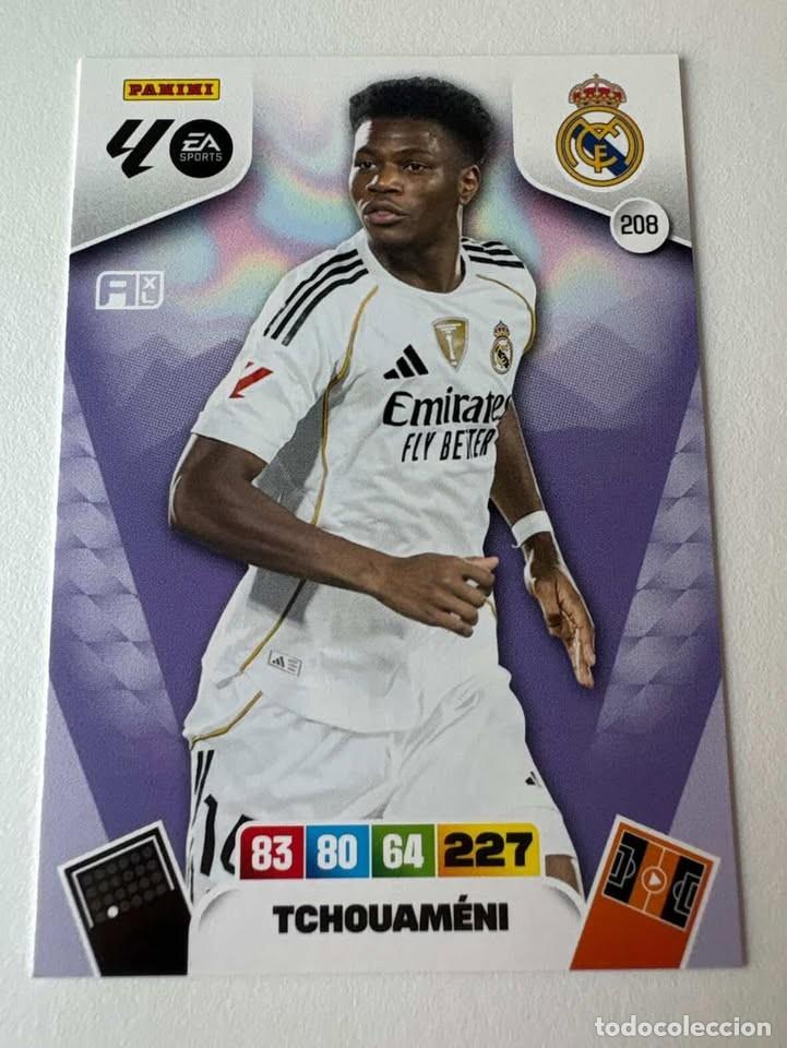 Coleccionismo deportivo: Tchouameni Real Madrid 208 Adrenalyn 2025-26