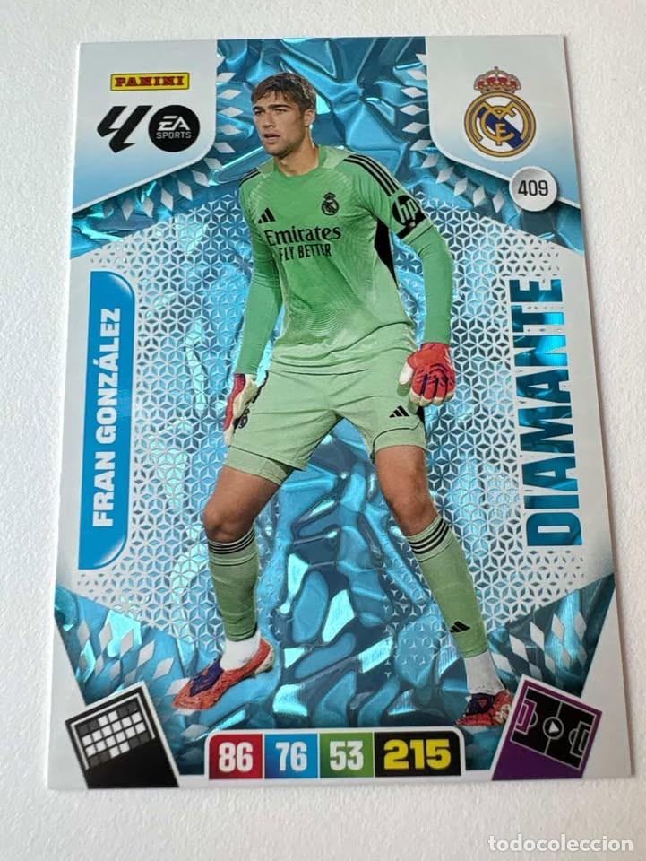 Coleccionismo deportivo: Fran Golz&aacute;lez Diamante Real Madrid 409 Adrenalyn 2025-26
