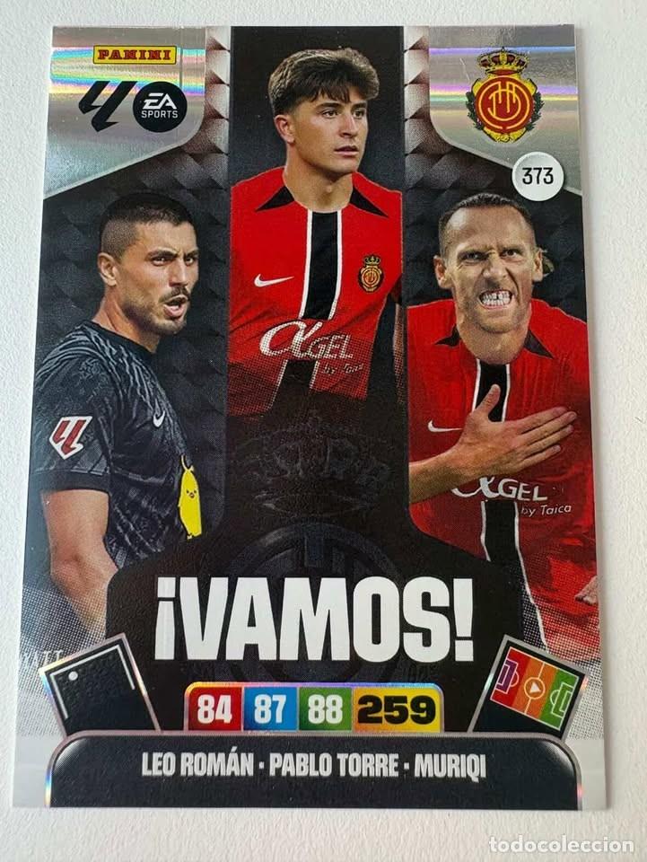 Coleccionismo deportivo: Leo Rom&aacute;n/Pablo Torre/Muriqui VAMOS 373 Adrenalyn 2025-26
