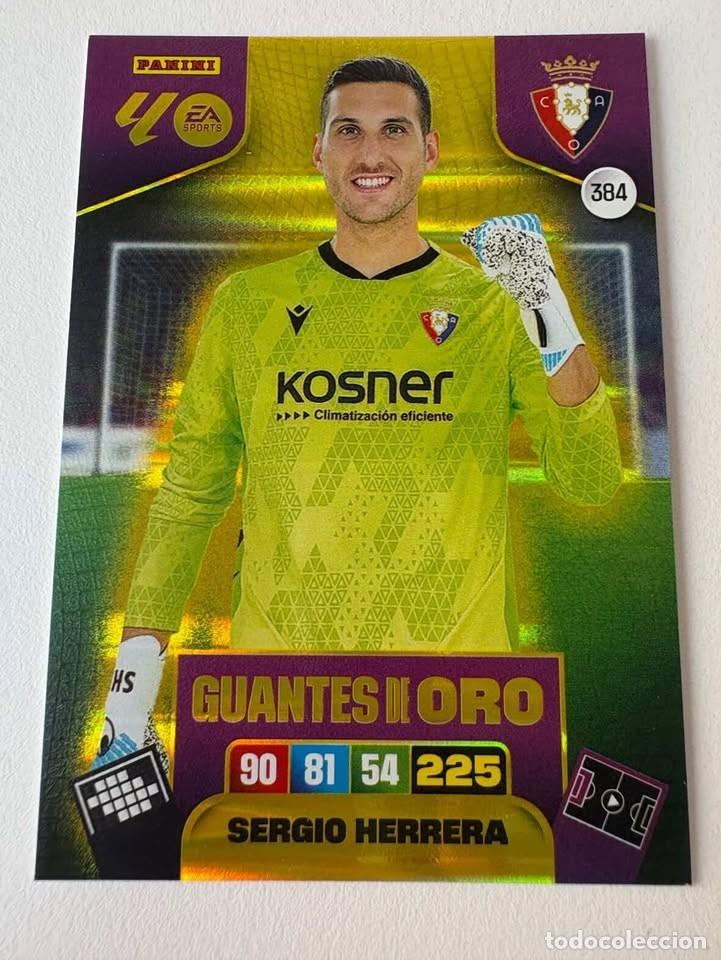 Coleccionismo deportivo: Sergio Herrera Osasuna Guantes de Oro 384 Adrenalyn 2025-26