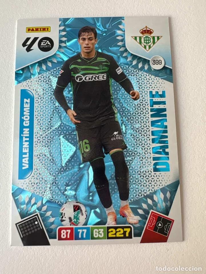 Collezionismo sportivo: Valent&iacute;n G&oacute;mez Betis Diamante 399 Adrenalyn 2025-26